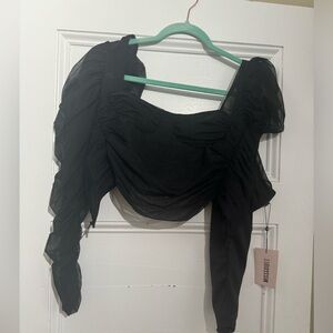 Size 4 misguided black top
